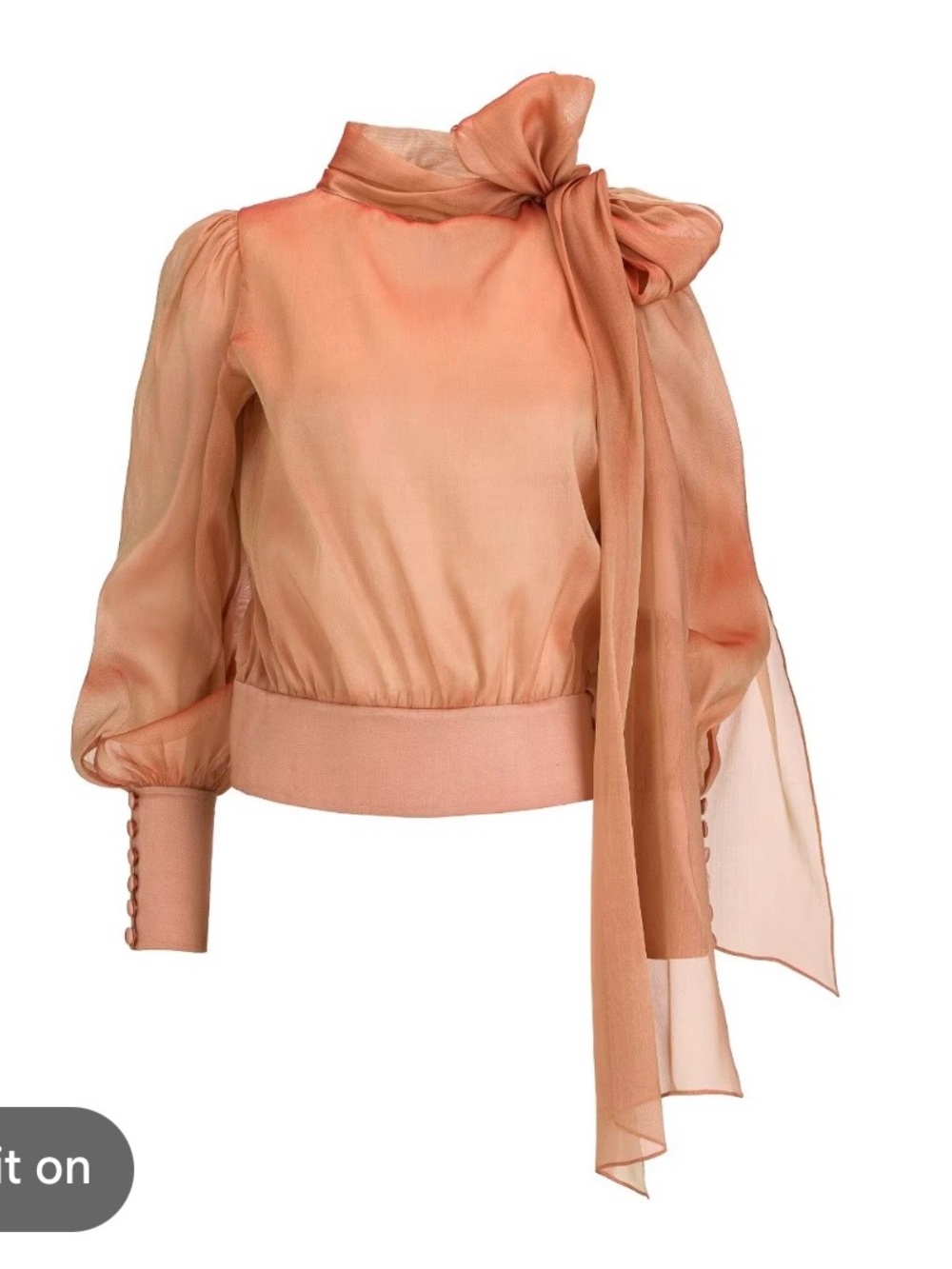 LITA COUTURE- Flawless Bow Blouse in Orange